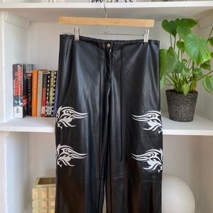 I.AM.GIA Black Faux Leather Pants